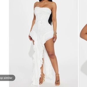 White lace maxi dress